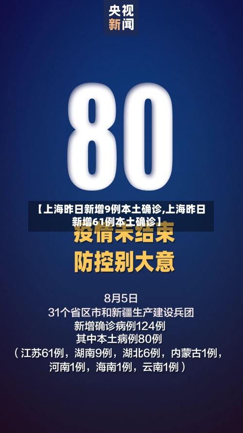 【上海昨日新增9例本土确诊,上海昨日新增61例本土确诊】