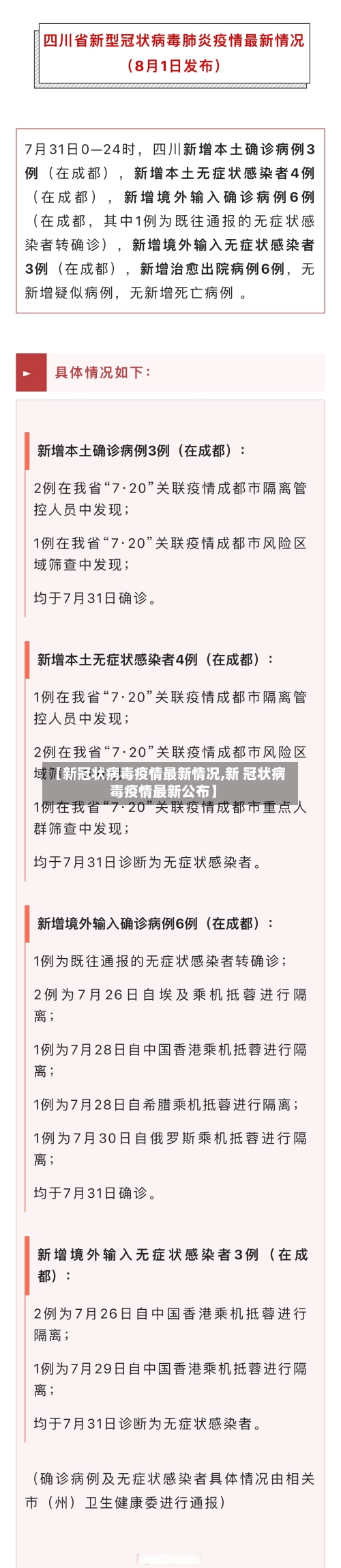 【新冠状病毒疫情最新情况,新 冠状病毒疫情最新公布】