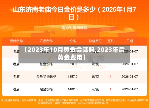【2023年10月黄金会降吗,2023年后黄金费用】-第3张图片