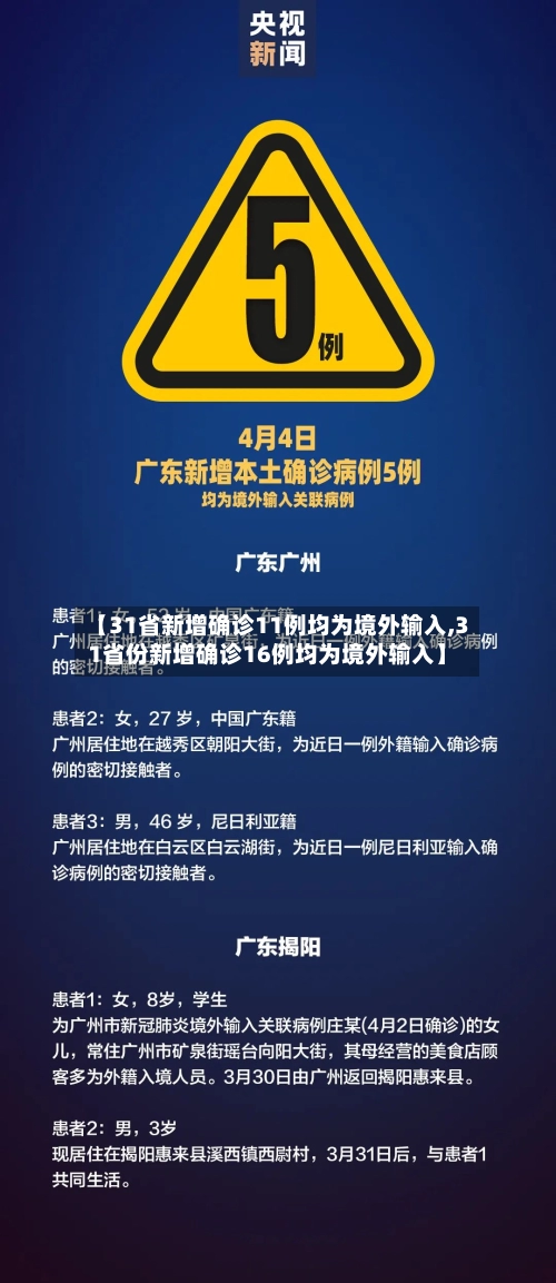 【31省新增确诊11例均为境外输入,31省份新增确诊16例均为境外输入】