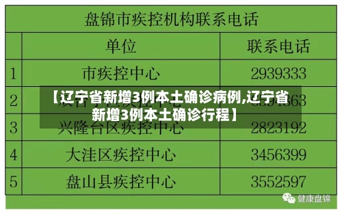 【辽宁省新增3例本土确诊病例,辽宁省新增3例本土确诊行程】-第2张图片