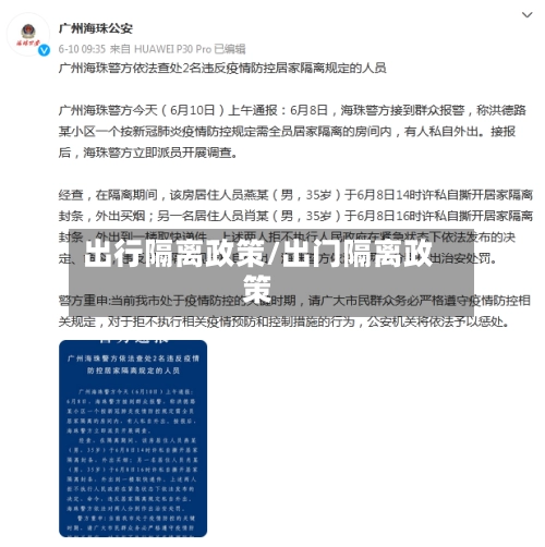 出行隔离政策/出门隔离政策