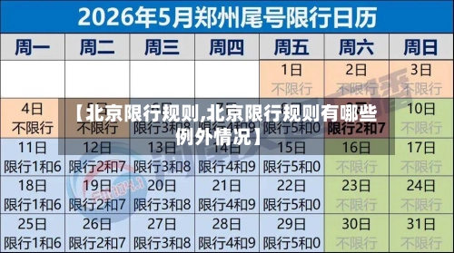 【北京限行规则,北京限行规则有哪些例外情况】