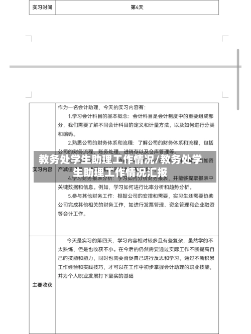 教务处学生助理工作情况/教务处学生助理工作情况汇报