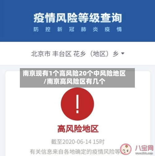 南京现有1个高风险20个中风险地区/南京高风险区有几个-第3张图片