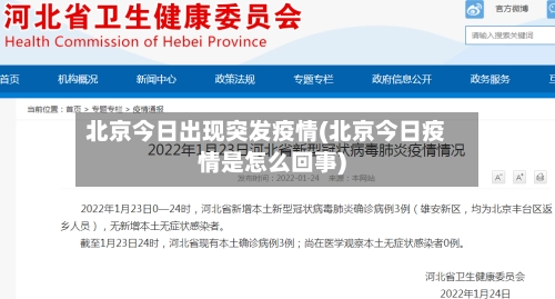 北京今日出现突发疫情(北京今日疫情是怎么回事)