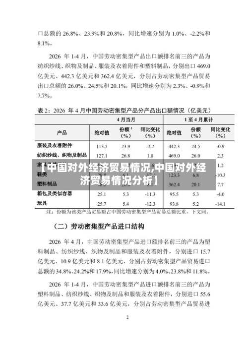 【中国对外经济贸易情况,中国对外经济贸易情况分析】-第3张图片