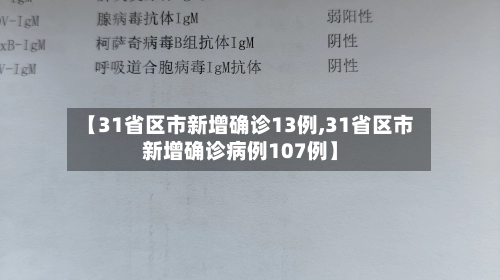 【31省区市新增确诊13例,31省区市新增确诊病例107例】-第2张图片