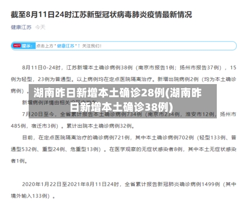 湖南昨日新增本土确诊28例(湖南昨日新增本土确诊38例)
