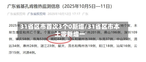 31省区市首次3个0新增/31省区市本土零新增一-第2张图片